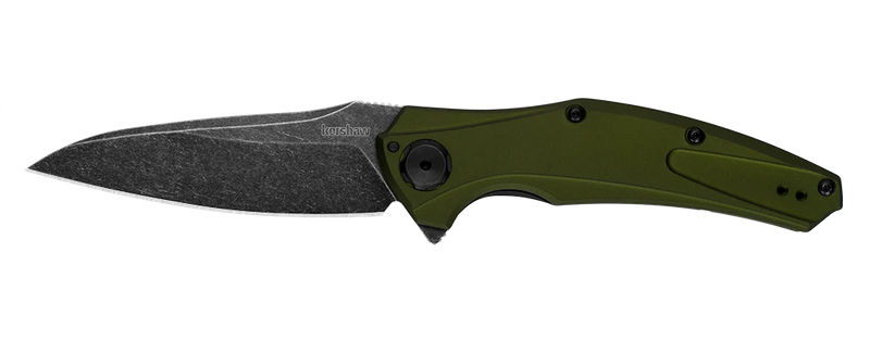 Kershaw Knives 7777OLBW Bareknuckle Aluminum Olive BlackWash Knife