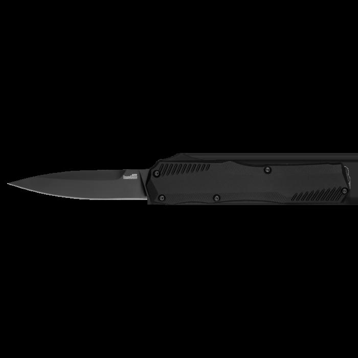 Kershaw 9000DE Matt Diskin Livewire OTF Automatic Double Edge Black PVD Magnacut Blade with Black Anodized Aluminum Handles