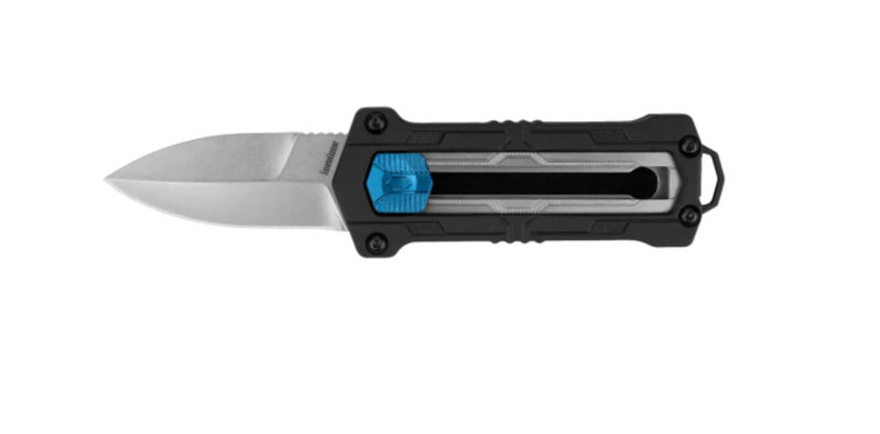 Kershaw 1190 Kapsule Manual Sliding Sliding Button Lock OTF Knife (1.9" Satin)