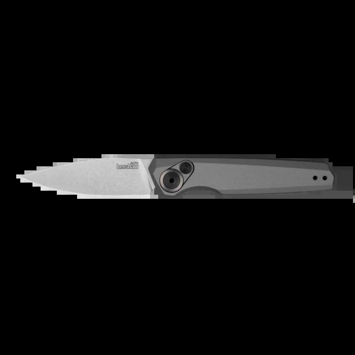Kershaw 7551 Launch 18 Auto Folder Stonewash Finish Blade with Gray Anodized Aluminum Handles
