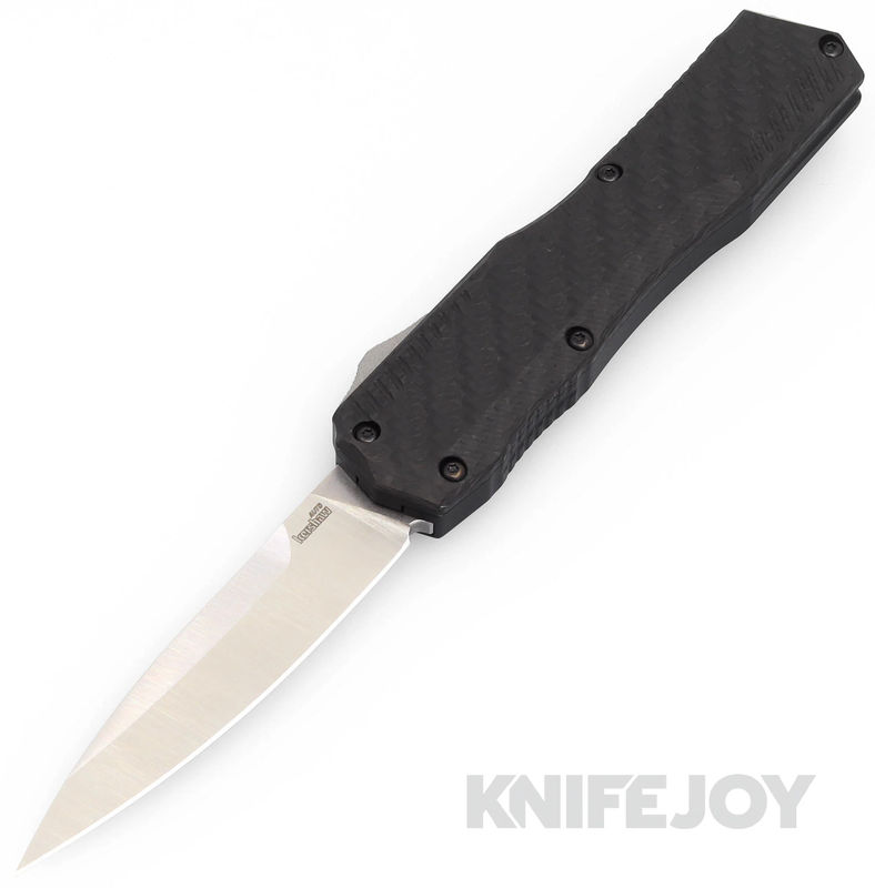 Kershaw 9000CF Matt Diskin Livewire OTF Automatic Magnacut Stonewash Blade with Carbon Fiber Front/ Black Aluminum Back Handles