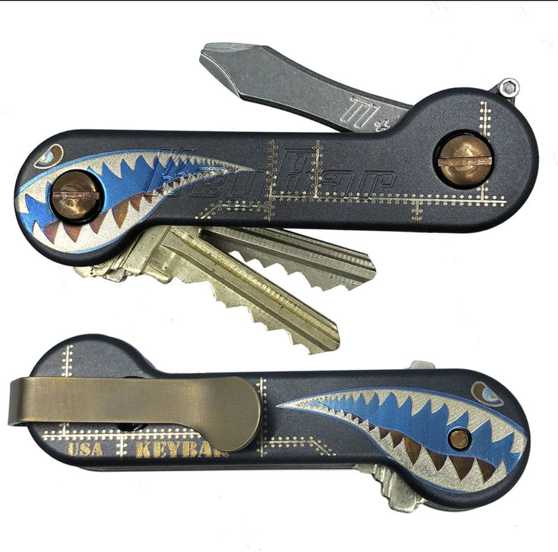 KeyBar KBR248 Titanium Stealth Bomber Midnight KeyBar Tool