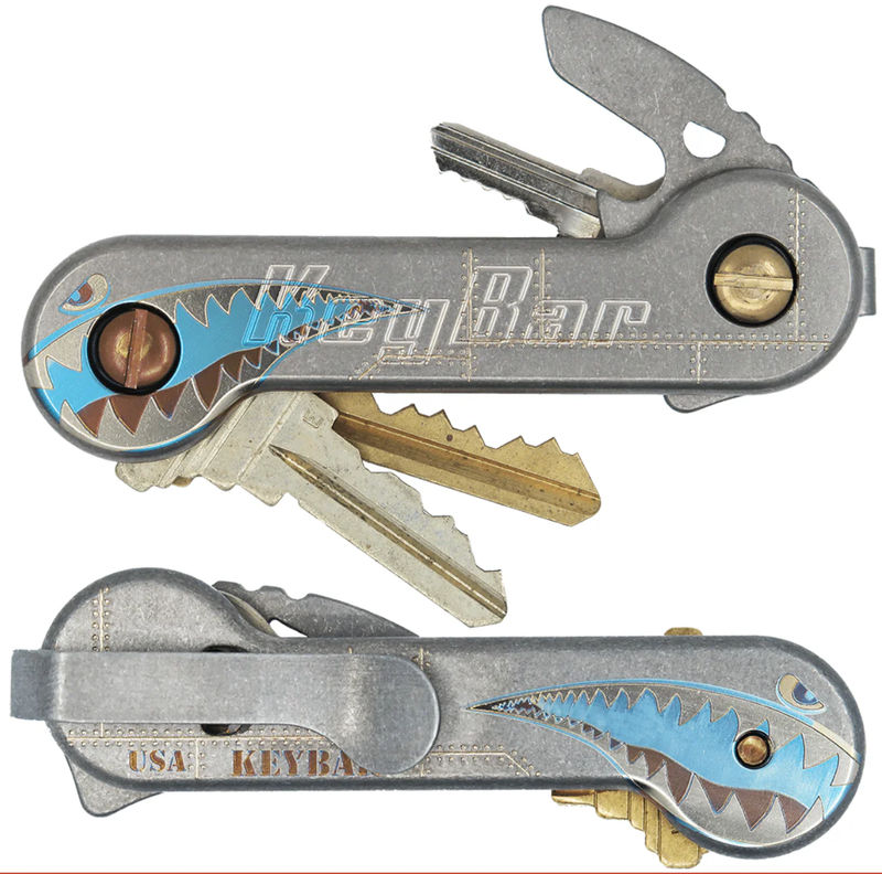 KeyBar Titanium Bomber Custom Laser Design