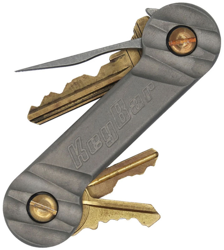 KeyBar KBR224 Titanium Carved KeyBar EDC