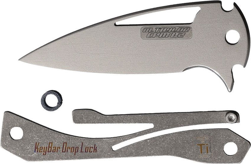 KeyBar KBR424 Mike Taylor Full Size Model Only Blade Insert - Drop Point S35VN Stonewash Blade