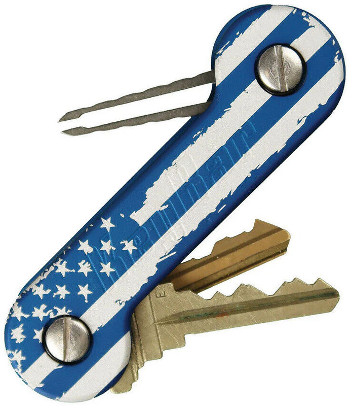 KeyBar KBR220 American Flag Blue Aluminum Handle KeyBar