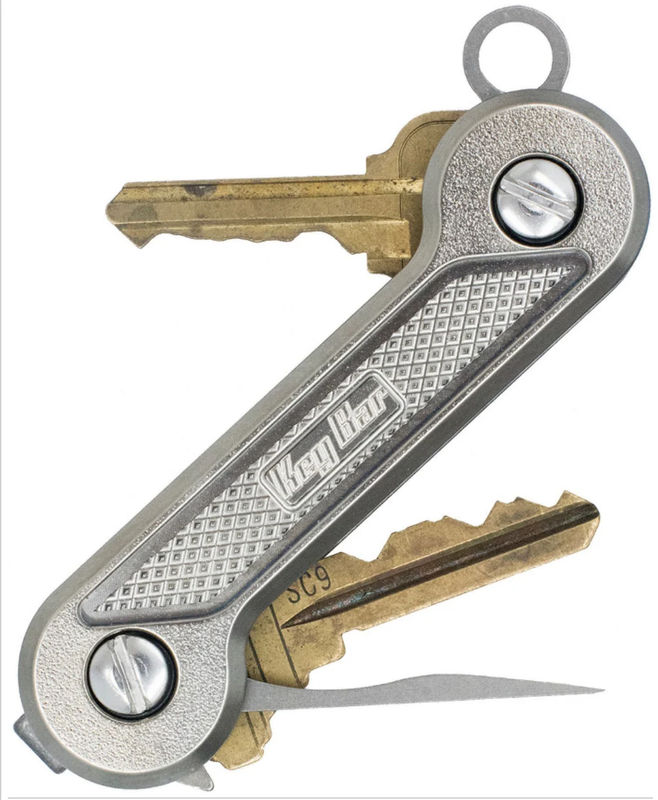 KeyBar KBR204 Titanium Crosshatch KeyBar EDC