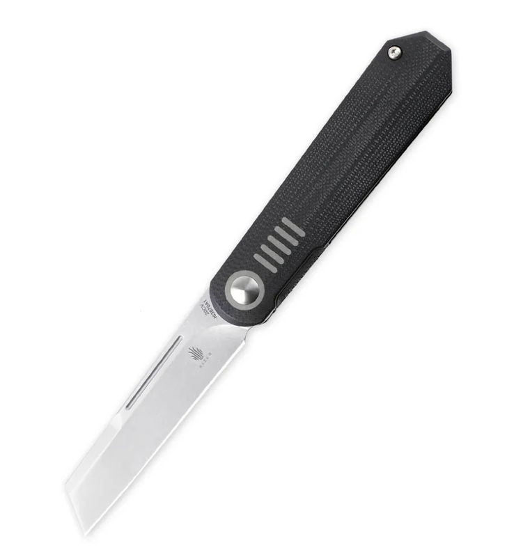 Kizer Ki3570A1 Lundquist De L'Orme Liner Lock Knife Black G-10