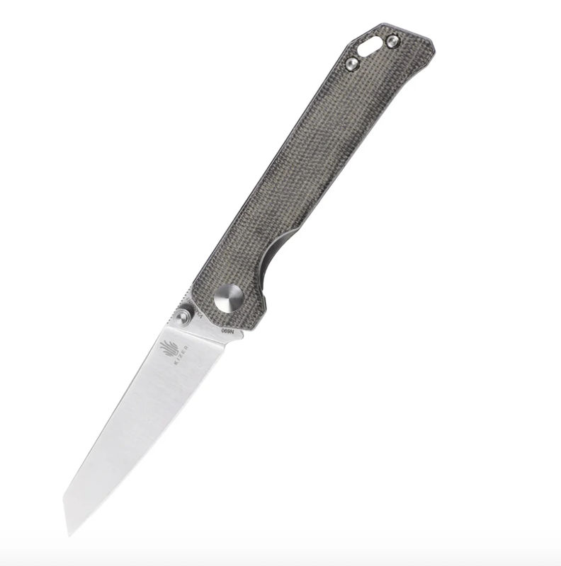 Kizer V3458RN1 Mini Begleiter Folder Knife Green Micarta Handles