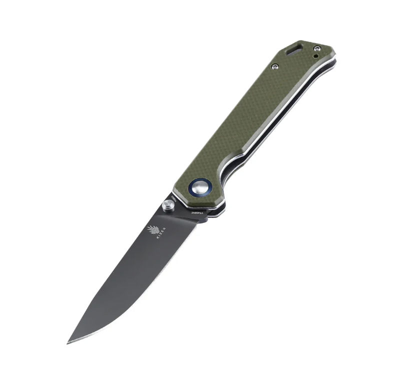 Kizer V4458N2 Begleiter G10 Green (3.56" Grey Ti-Coated)