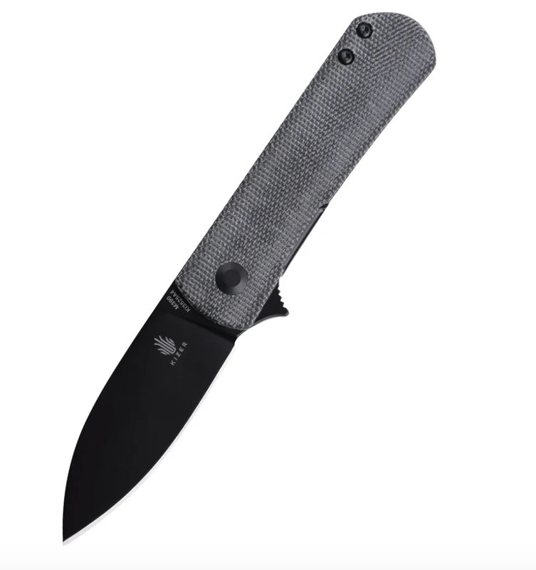 Kizer Ki3525A4 Yorkie Black Blade with Black Micarta Handle
