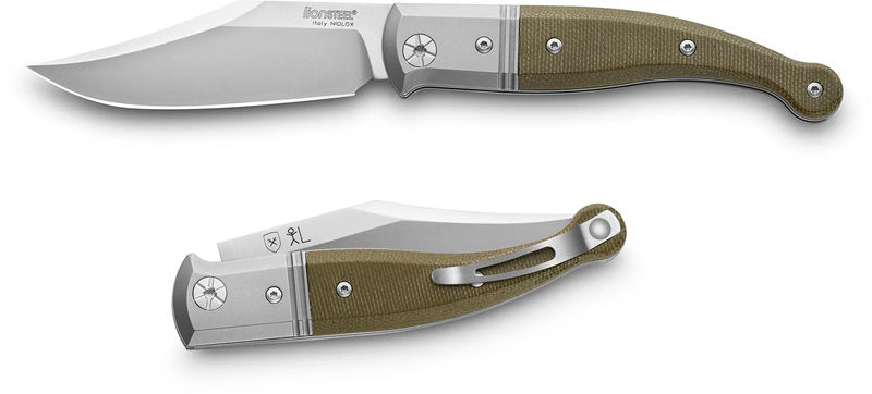 Lionsteel LSTGT01CVG Gitano Green Canvas Micarta Slip Joint Knife