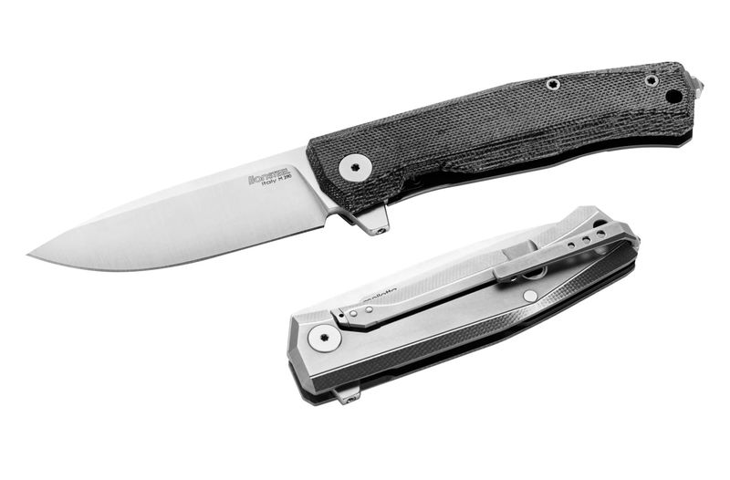 Lionsteel LSTMT01CVB  Myto Folding Knife Black Canvas Micarta Handles