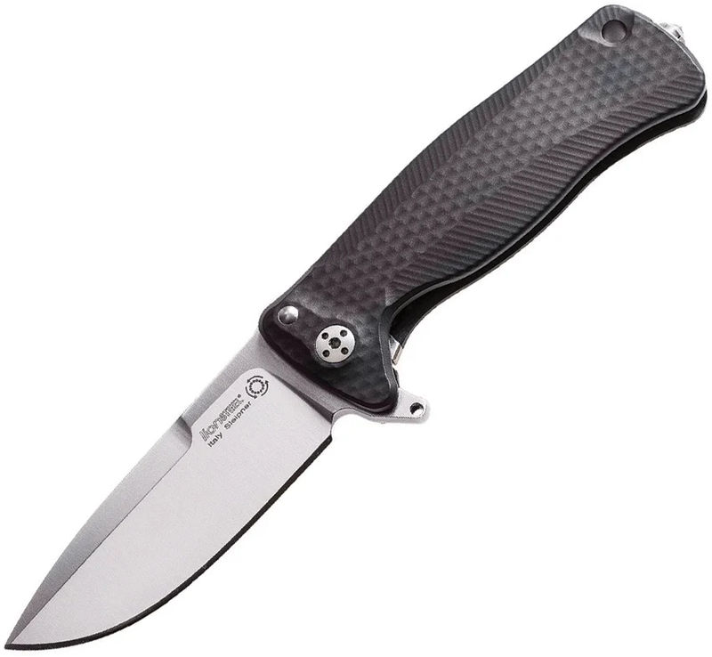 Lionsteel SR22ABS Framelock Black Satin Knife, Aluminum Handle