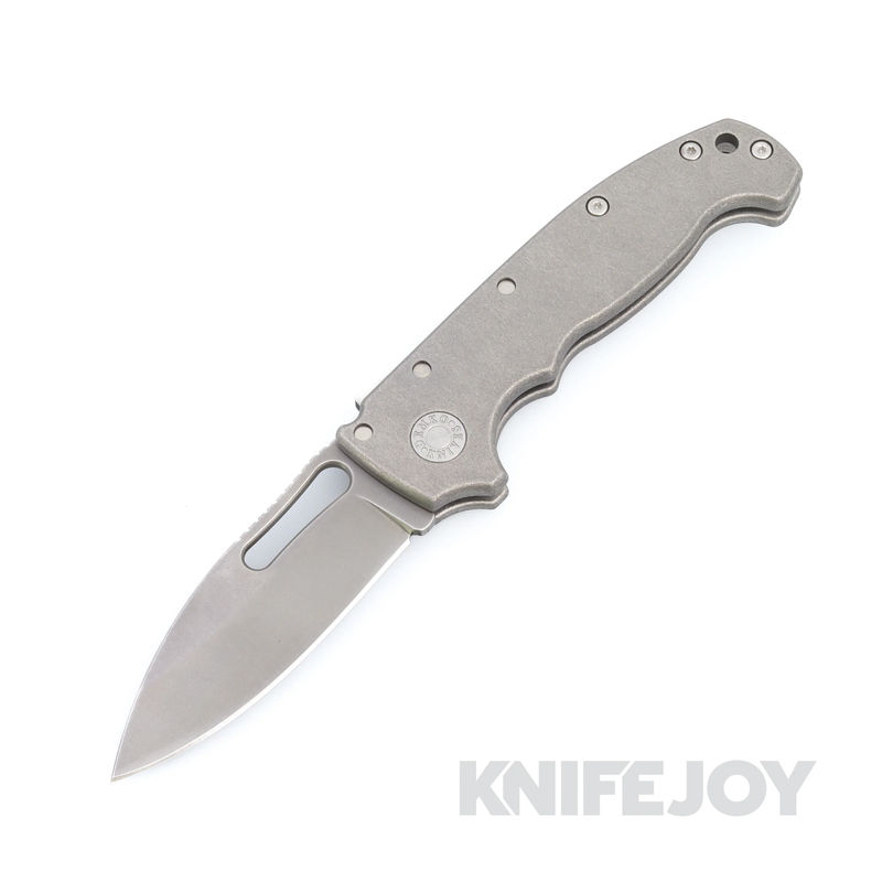 Demko Knives MGAD20S Drop Point CPM-M4 Blade with All Titanium Smooth Handles