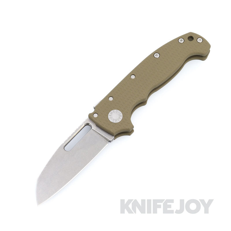Demko Knives MGAD20 Shark Foot CPM-20CV Blade with OD Green Machine Textured G10 Handles