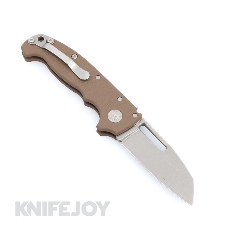 Demko Knives MGAD20 Shark Foot 20CV Blade with Dark Earth Machine Textured G10 Handles