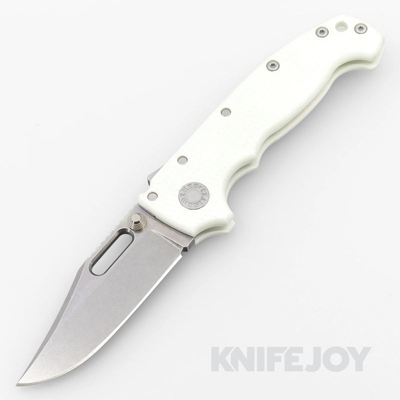 Demko Knives AD20 KnifeJoy Exclusive Bowie 20CV Blade with White G10 Handles