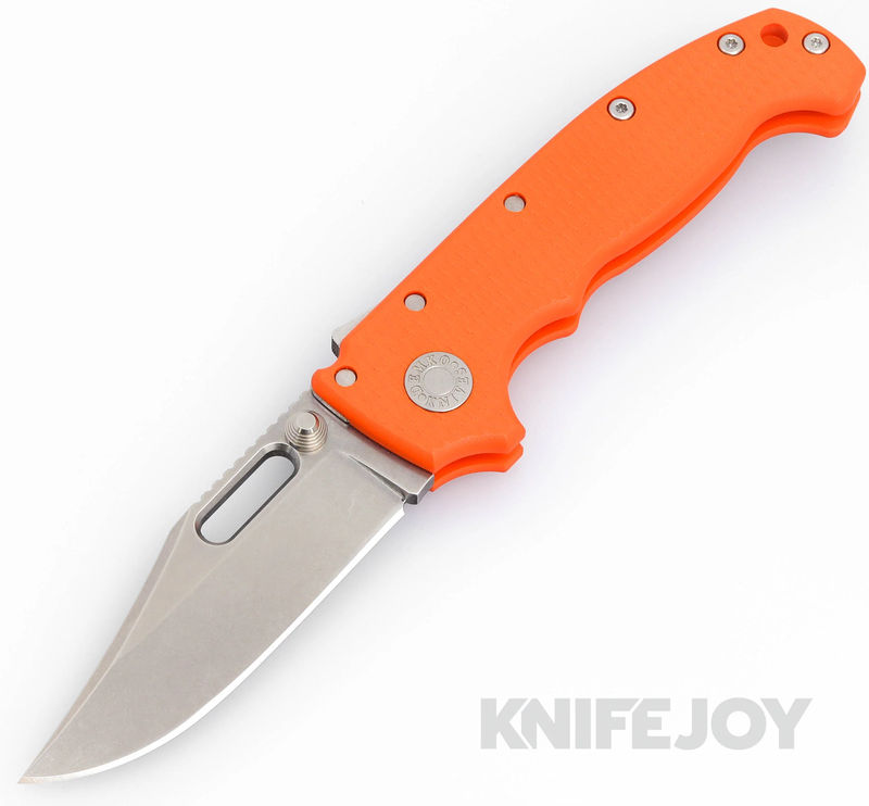 Demko Knives AD20 KnifeJoy Exclusive Bowie 20CV Blade with Orange G10 Handles
