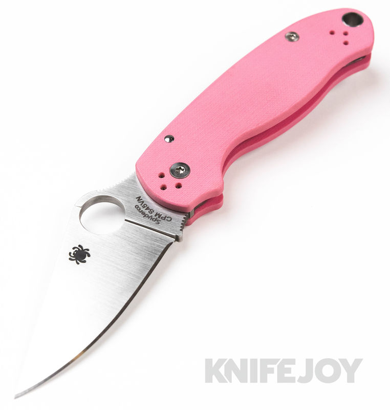 Spyderco (C223GPPN) Para 3 Pink G10 with S45VN Plain Blade KnifeJoy Exclusive