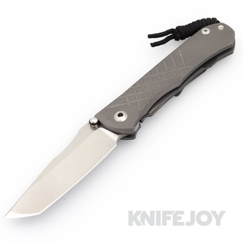 Chris Reeve Knives Umnumzaan Plain Tanto Magnacut Blade with Plain Titanium Handles