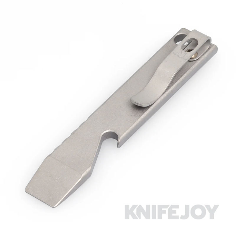 Maverick Customs 4" Stonewash Titanium Pocket Pry Bar/ Bottle Opener