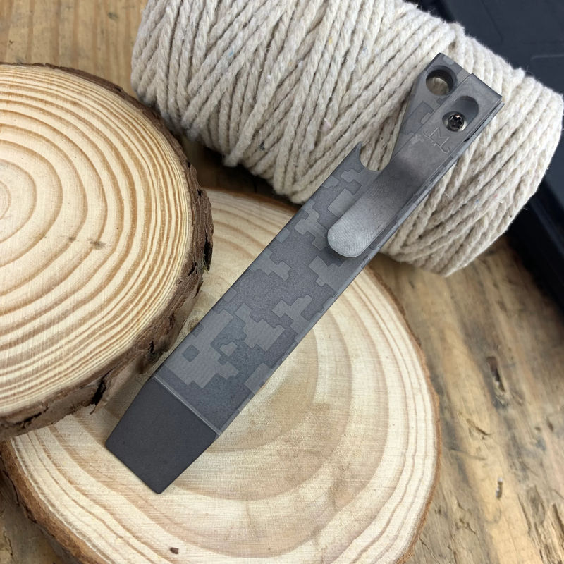 Maverick Customs 4.0" Customized McNees Pixel Engraved EDC Pry Bar Tool