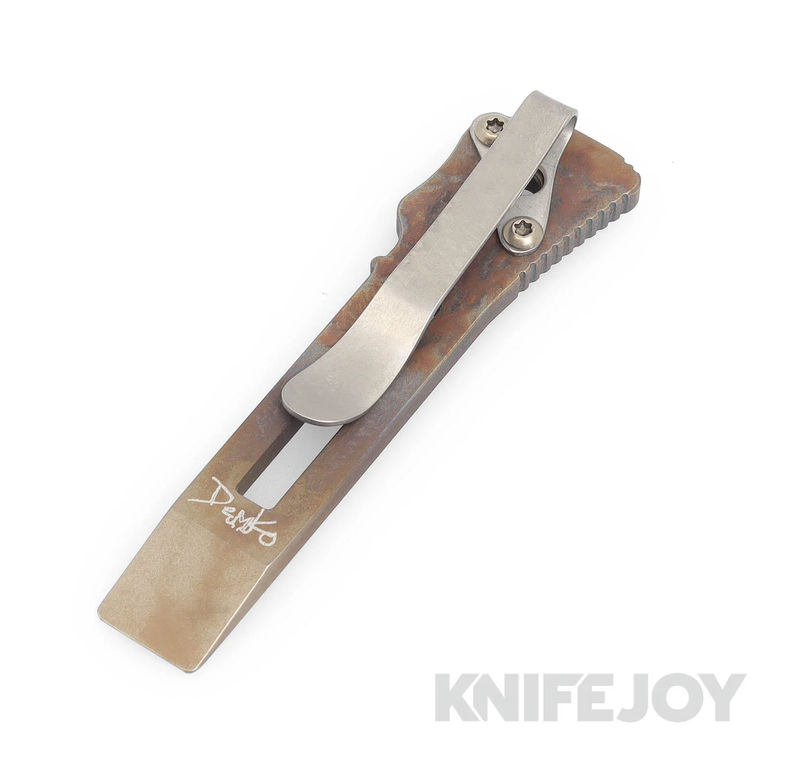 Maverick Customs Shark lock Pry Bar with Vulcan Fade Anodized Titanium