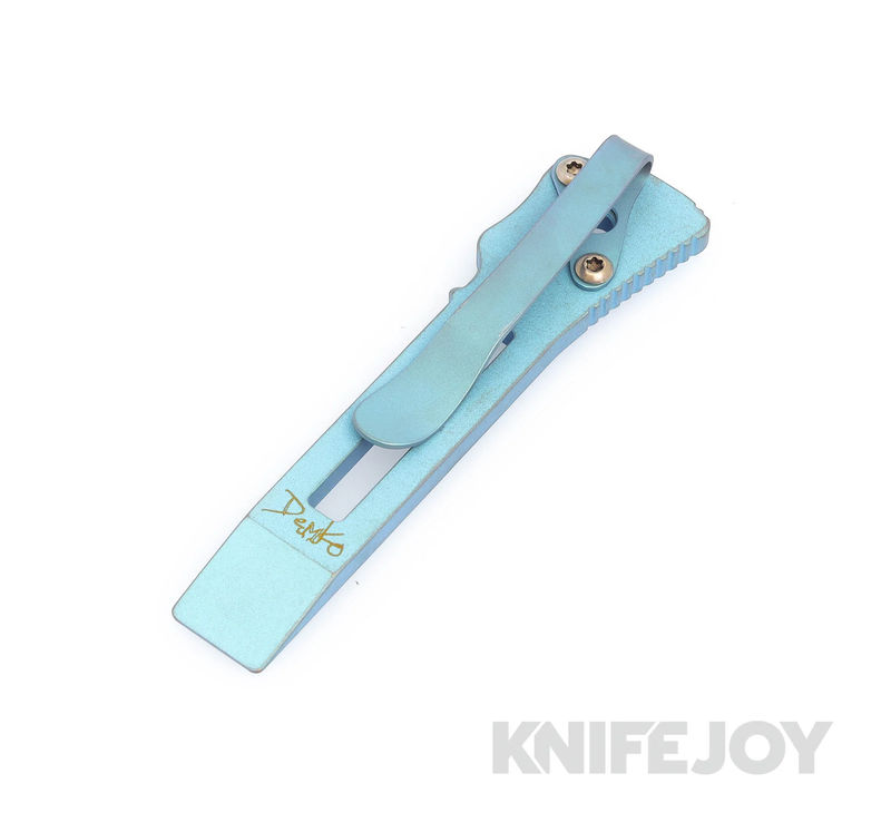 Maverick Customs Shark lock Pry Bar with Teal Anodized Titanium