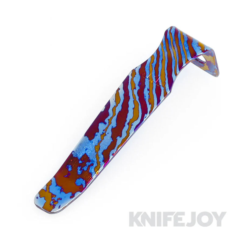 Maverick Customs 3-Alloy Twist Timascus Small Microtech OTF Pocket Clip