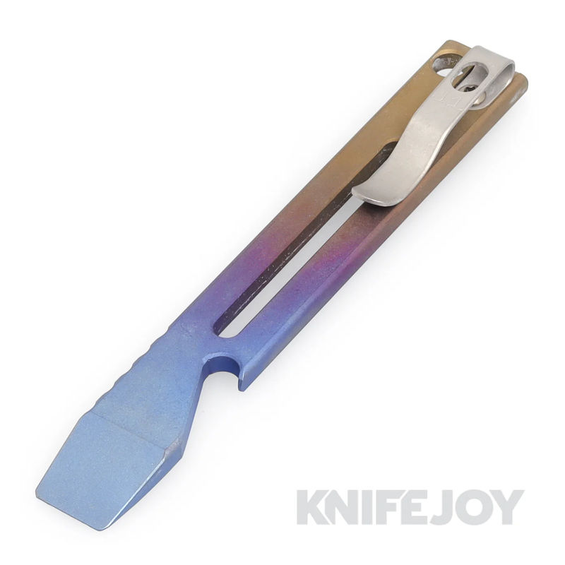 Maverick Customs 5" Skeleton Fade Titanium Pocket Pry Bar/ Bottle Opener
