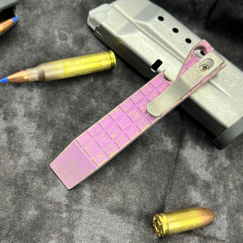 Maverick Customs 4.0" Frag Pink Anodized Titanium Pocket Pry Bar