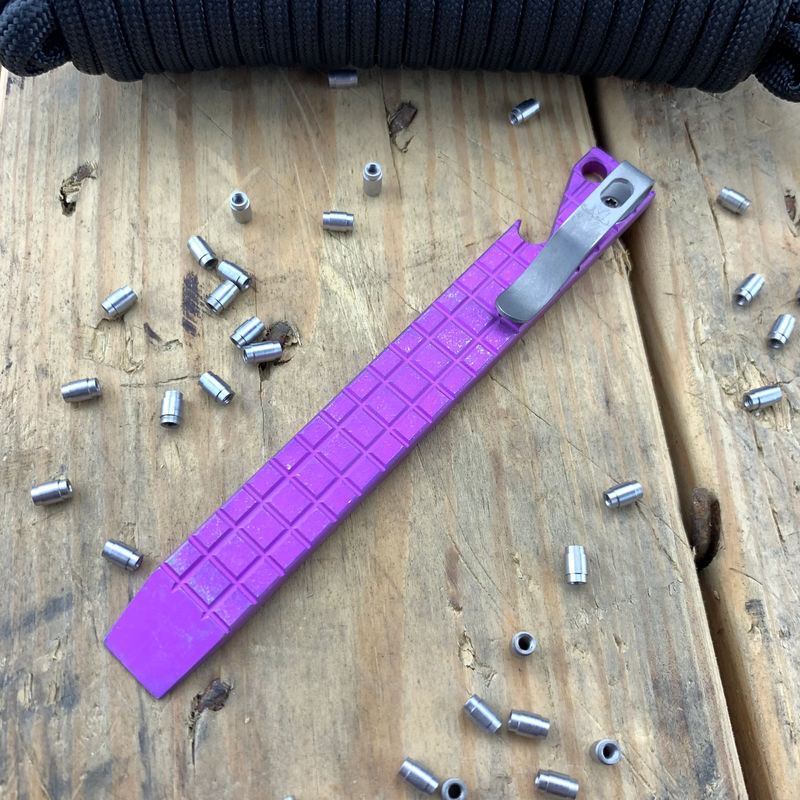 Maverick Customs 5.5" Frag Pink/Purple Anodized EDC Pry Bar Tool