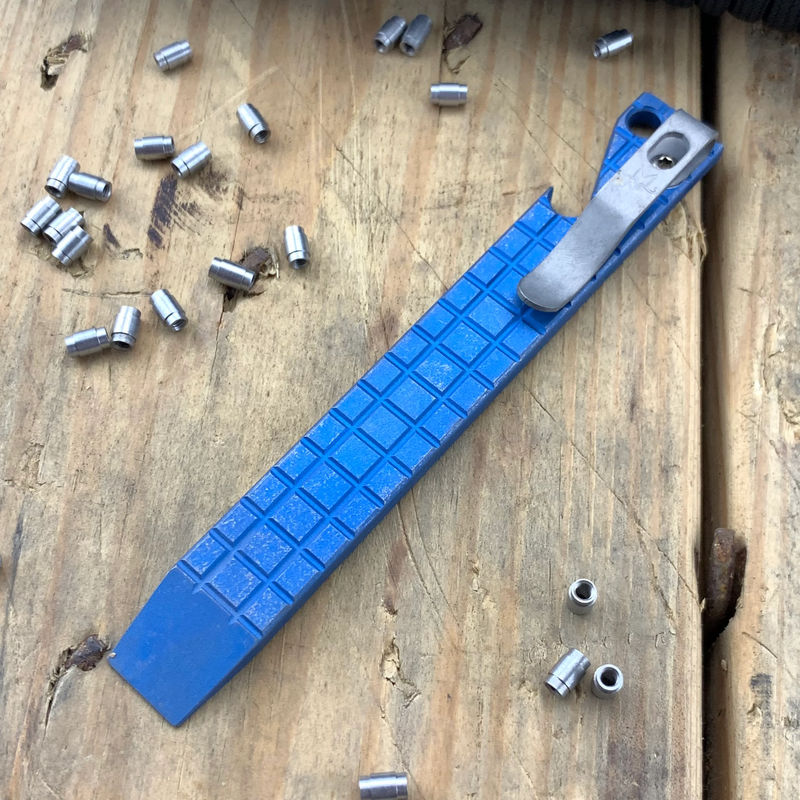 Maverick Customs 5" Frag Blue Anodized EDC Pry Bar Tool