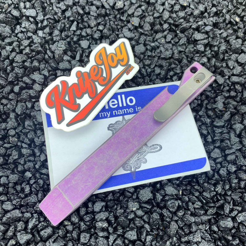 Maverick Customs 5" Anodized Purple Stonewash Pocket Pry Bar EDC