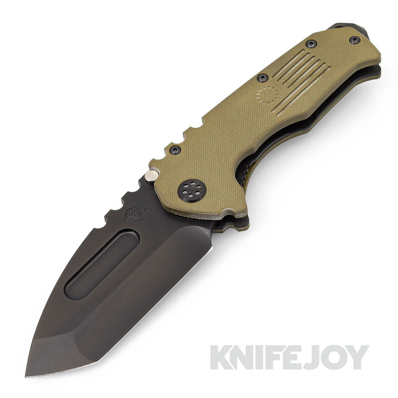 Medford Knives Praetorian Scout M/P D2 PVD Tanto Blade with OD Green G10 Handles/ PVD Hardware and Clip