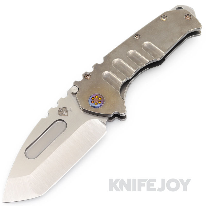 Medford Knives Praetorian "T" CPM 20CV Tumbled Tanto Blade with Tumbled Handles/ Flamed Hardware and Clip KJ Exclusive