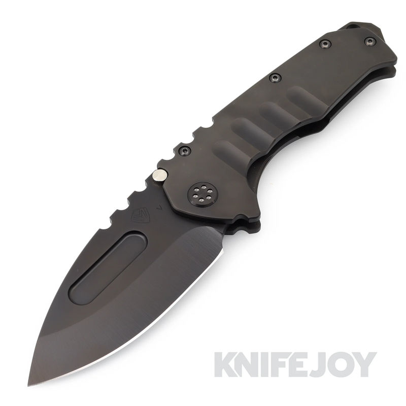 Medford Knives Praetorian "T" CPM 20CV PVD Drop Point Blade with PVD Handles/ Hardware/ and Clip KJ Exclusive