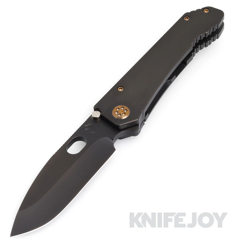 Medford Knives 187 DP 20CV PVD Blade with PVD Handles/ Bronze Hardware & Clip KJ Exclusive