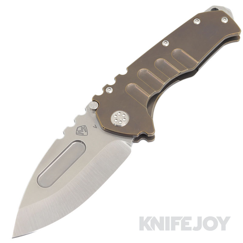 Medford Knives Praetorian "T" CPM 20CV Tumbled Drop Point Blade with Bronze Anodized Handles/ Standard Hardware