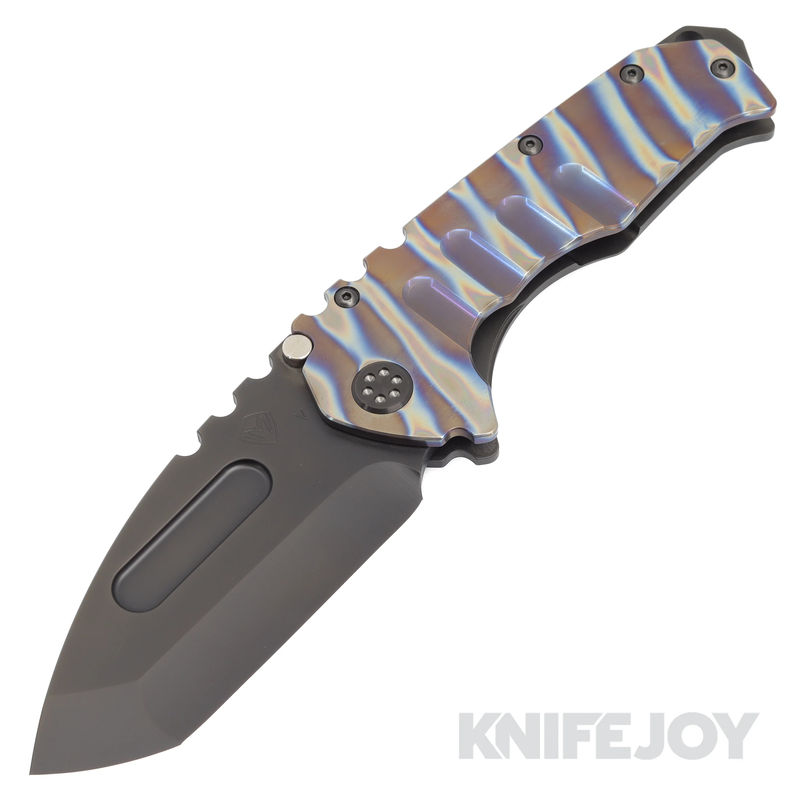 Medford Knives Praetorian "T" CPM 20CV PVD Tanto Blade with Flamed Bronze Stripes Handles/ PVD HW/ Flamed BRZ Clip KJ Exclusive