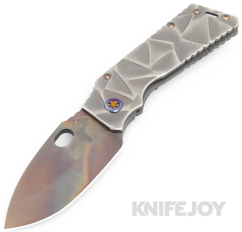 Medford Knives TFF-1 S45VN Vulcan Blade with Brush Silver "Stained Glass" Handles/ Flamed Hardware and Clip
