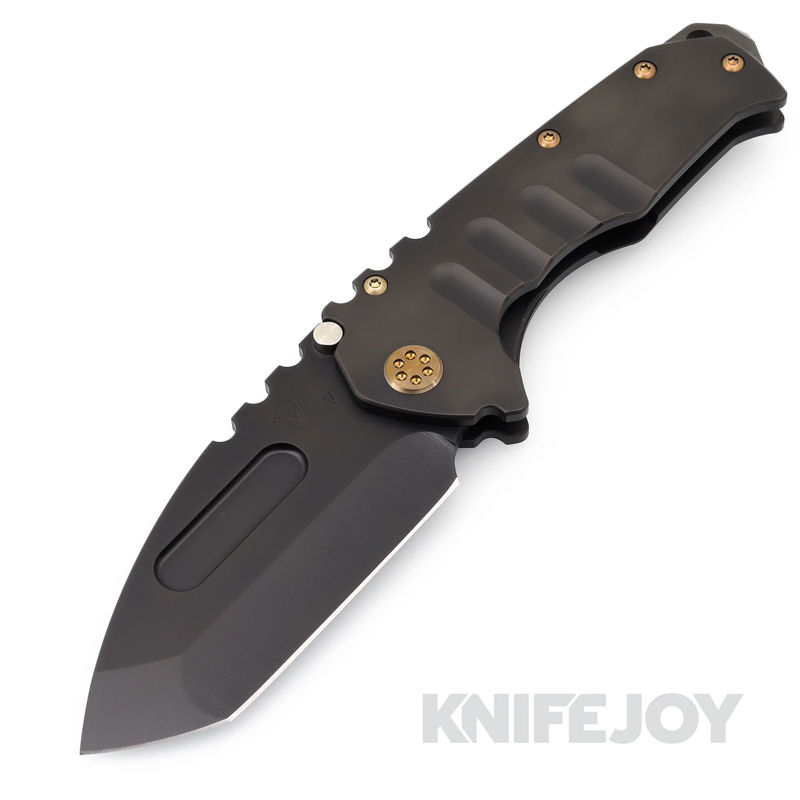 Medford Knives Praetorian "T" CPM 20CV PVD Tanto Blade with PVD Handles/ Bronze HW and Clip KJ Exclusive