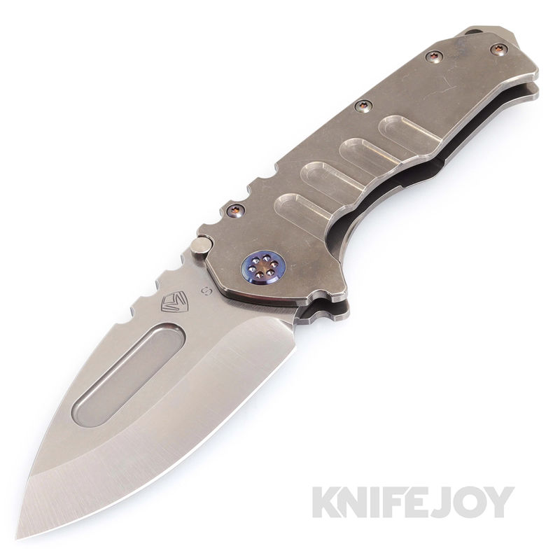 Medford Knives Praetorian T S35VN Tumbled Drop Point Blade with Tumbled Handles/ Flamed Hardware and Clip
