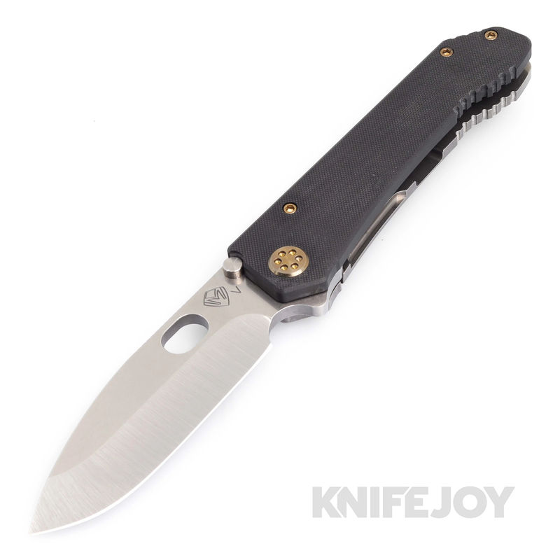 Medford Knives 187 DP 20CV Tumbled Blade with Black G10 Handles/ Bronze Hardware & Clip KJ Exclusive