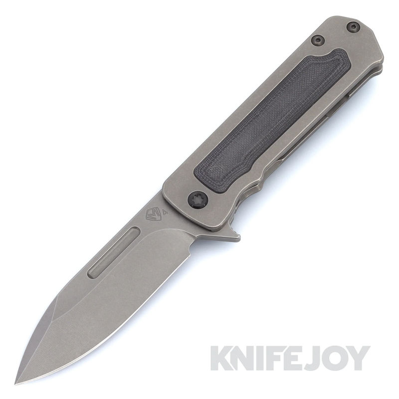 Medford Knives TFF-4 S45VN Tumbled Drop Point Blade with Tumbled / Black G10 Handle and Black "Made in the USA" Pennant Clip