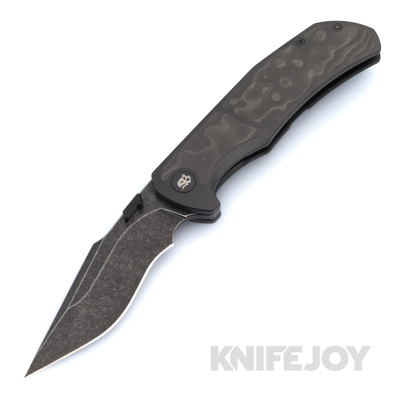Mechforce Skelton Collab Hellraiser Framelock with Blackout Vanax Blade and Blackout Ti Handle with Dark Camo Fatcarbon Inserts