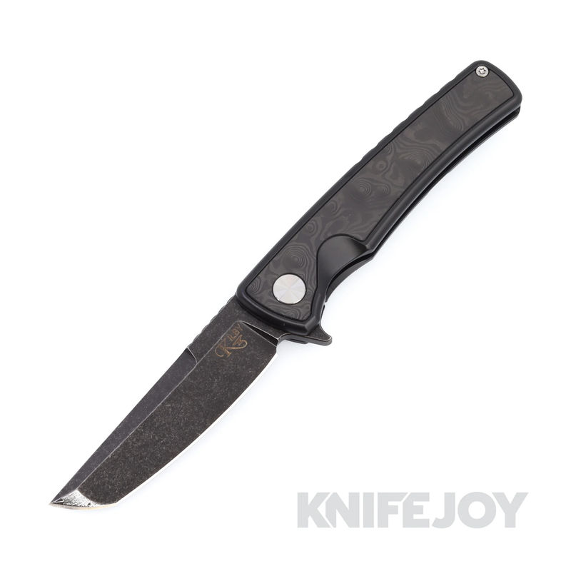 Mechforce Kilby Collab Shard Integral Folder with Black M390 Blade and Black Ti Handle with Black Dune Fatcarbon Inserts