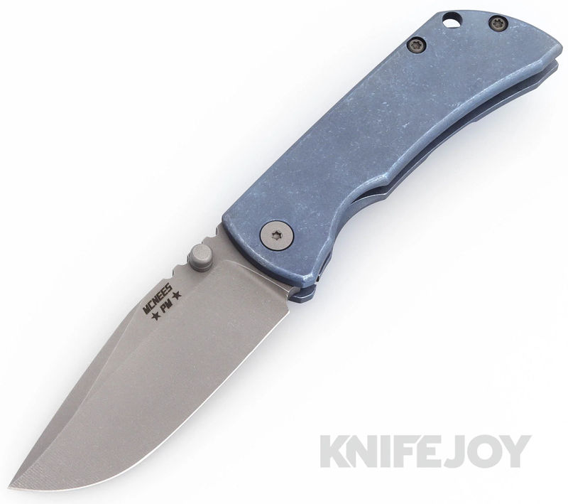 McNees Knives PM Mac2 3"- Gen2 Magnacut Blade and Atomic Blue/Bronze Titanium Handles