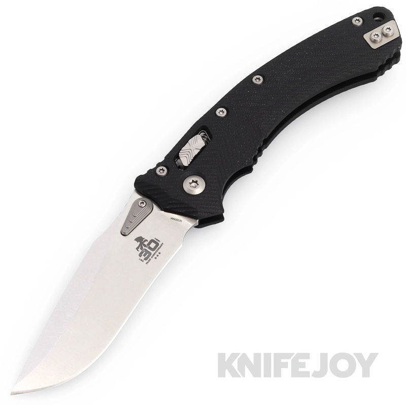 MICROTECH 137RL-10FLGTBK30 Amphibian RAM-LOK 30th Anniversary Folder Stonewash Standard Blade with Fluted Black G10 Handles